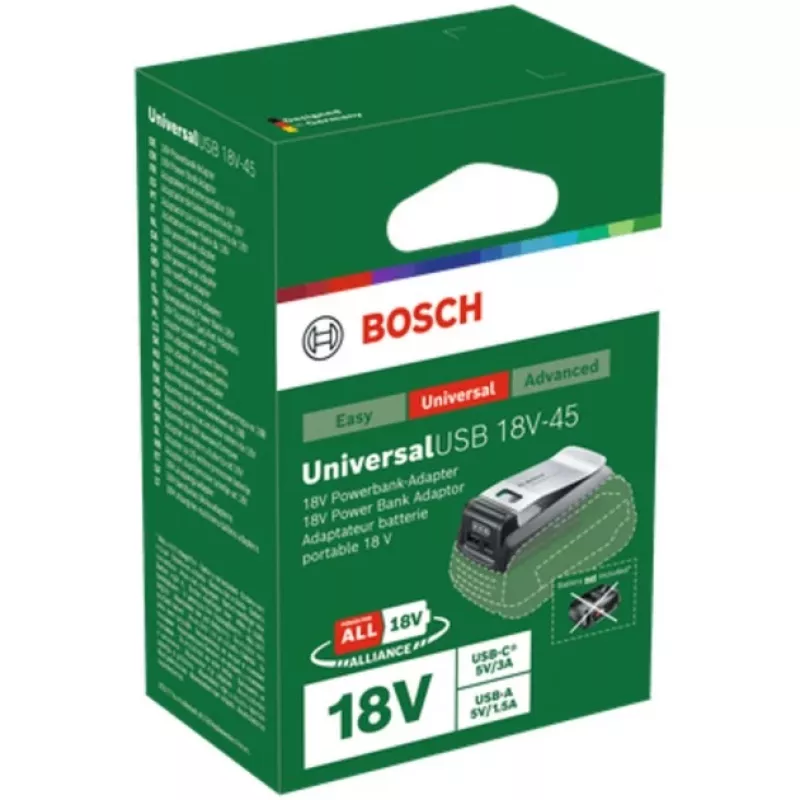 Bosch UniUSB 18V-15 nabíjačka pre 18V POWER FOR ALL batérie s USB-C konektorom (1600A02WS1)