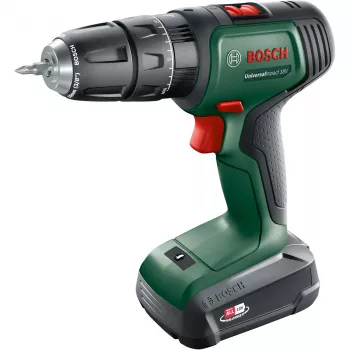 BOSCH UniversalImpact 18V akumulátorový príklepový skrutkovač (zelená/čierna, 2x1,5 Ah Li-Ion, 241-dielna sada)