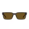 BOSS BOSS1628SKB7 pánske obdĺžnikové slnečné okuliare Dark Havana sivé