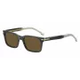 BOSS BOSS1628SKB7 pánske obdĺžnikové slnečné okuliare Dark Havana sivé