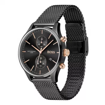 BOSS Hero pánske quartz chronografové hodinky 1513811 42 mm nehrdzavejúca oceľ modrý ciferník