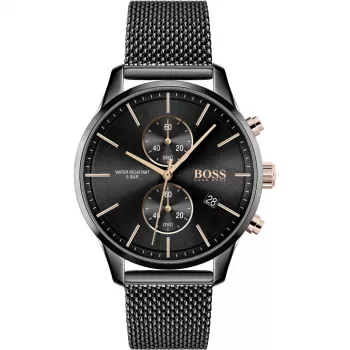 BOSS Hero pánske quartz chronografové hodinky 1513811 42 mm nehrdzavejúca oceľ modrý ciferník