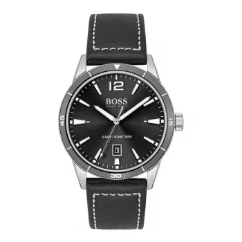 BOSS pánske Grand Prix chronograf hodinky 1513898 44mm čierny ciferník kožený remienok