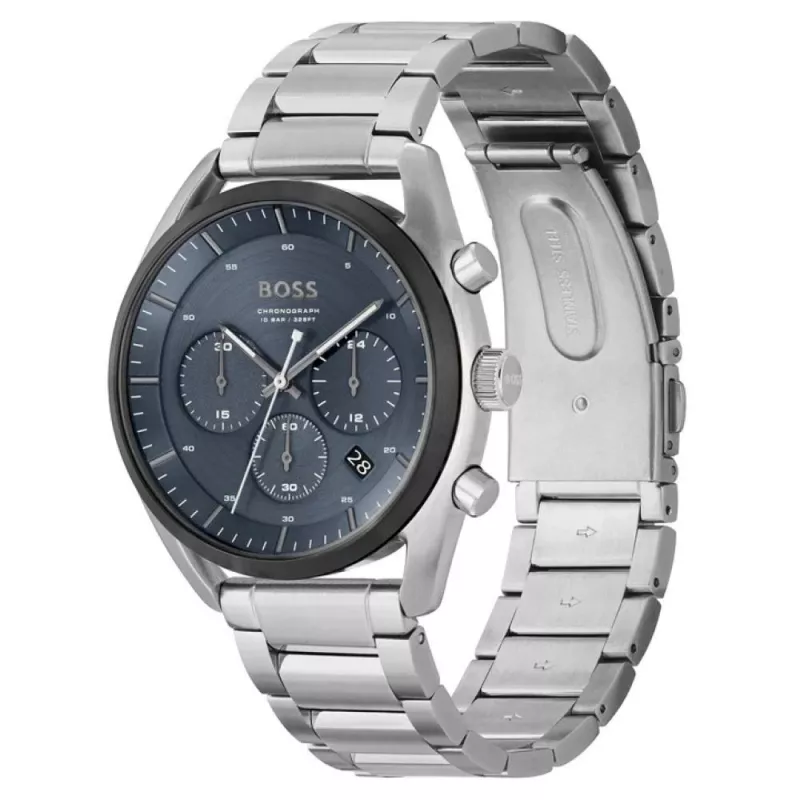 BOSS pánske Skymaster chronograf hodinky 1514093 44 mm nehrdzavejúca oceľ modrý ciferník