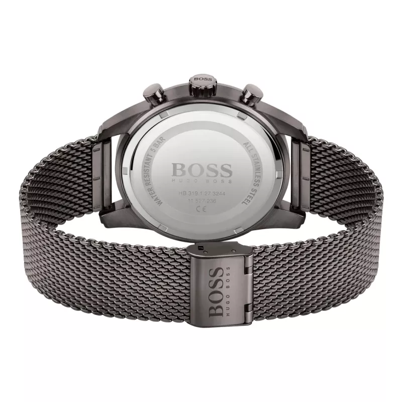 BOSS pánske hodinky 1513837 Skymaster chronograf modrý ciferník nehrdzavejúca oceľ 44mm
