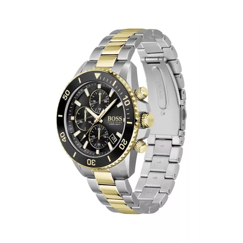 BOSS pánske hodinky 1513908 45mm oceľ modrý ciferník chronograph