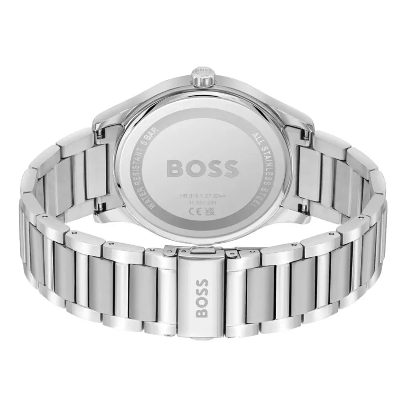 BOSS pánske hodinky 1513979 Pilot Edition 43mm modrý ciferník hnedá koža