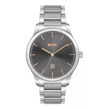 BOSS pánske hodinky 1513979 Pilot Edition 43mm modrý ciferník hnedá koža