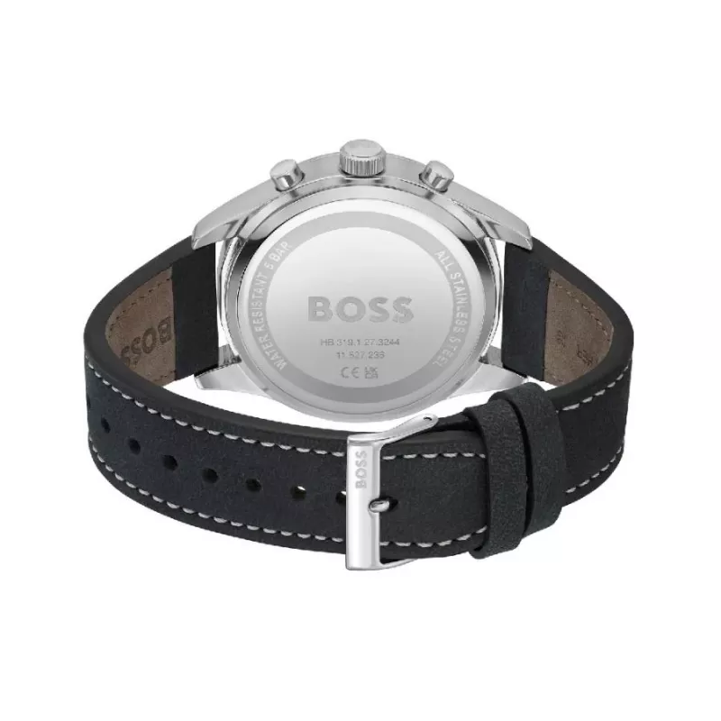 BOSS pánske hodinky 1513987 44 mm nehrdzavejúca oceľ modrý ciferník chronograf
