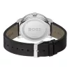 BOSS pánske hodinky 1514125 Velocity quartzový chronograf 44 mm modrý ciferník hnedý kožený remienok