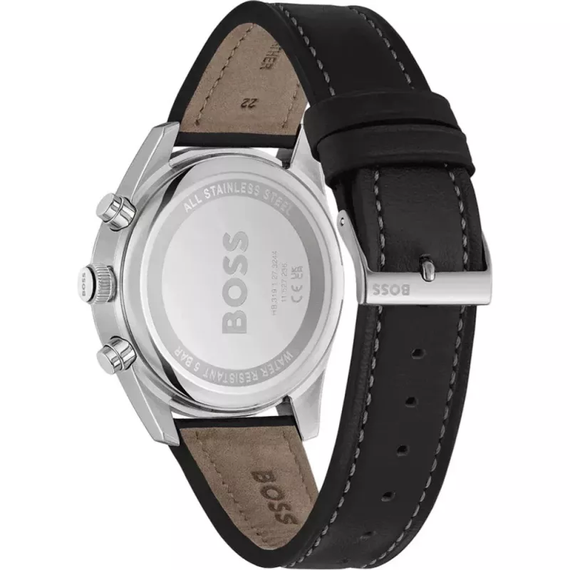 BOSS pánske hodinky 1514147 44mm nerezová oceľ modrý ciferník chronograph