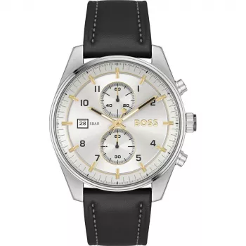 BOSS pánske hodinky 1514147 44mm nerezová oceľ modrý ciferník chronograph
