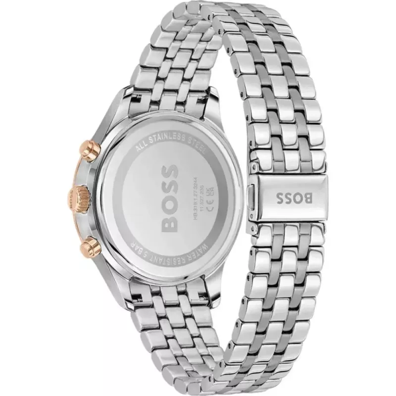 BOSS pánske hodinky 1514158 42mm nehrdzavejúca oceľ modrý ciferník milánsky sieťkovaný náramok