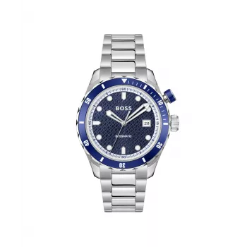 BOSS pánske hodinky 1514177 42mm nehrdzavejúca oceľ modrý ciferník chronograf