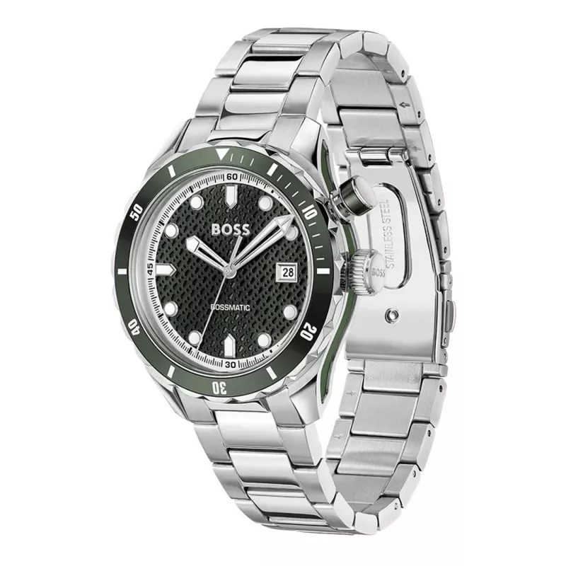 BOSS pánske hodinky 1514178 42mm nerezová oceľ modrý ciferník chronograf