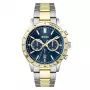 BOSS Skymaster Pánske Quartz chronografové hodinky 1514163 44mm Modrý ciferník Nerezová oceľ Mesh