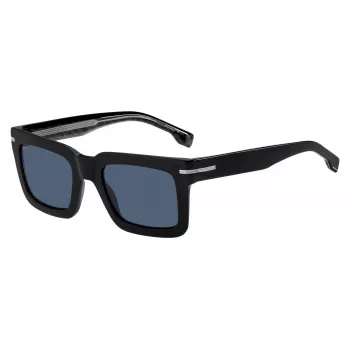 BOSS SUNGLASSES BOSS MAN BOSS1501SINA obdĺžnikový acetátový rám 51/22/145 mm čierna/sivá