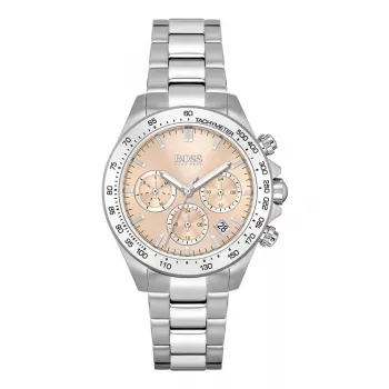BOSS dámske hodinky 1502615 quartz analógové 38mm oceľ mesh náramok ružové zlato