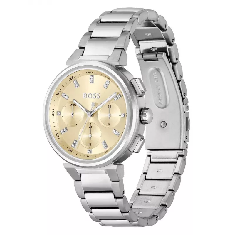 BOSS dámske hodinky 1502676 quartz hodinky 37mm nerezová oceľ strieborná/ružové zlato