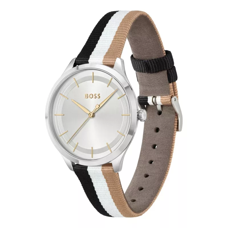 BOSS dámske hodinky 1502694 quartz analog 35mm strieborné oceľové mesh
