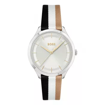 BOSS dámske hodinky 1502694 quartz analog 35mm strieborné oceľové mesh