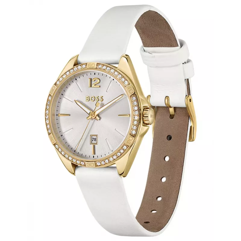 BOSS dámske Purity 1502619 quartz analógové hodinky 39mm strieborná nerezová oceľ mesh