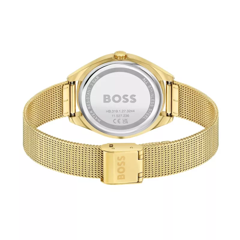 BOSS dámske Purity quartzové hodinky 1502669 37 mm strieborná nerezová oceľ mesh
