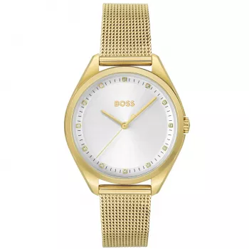 BOSS dámske Purity quartzové hodinky 1502669 37 mm strieborná nerezová oceľ mesh