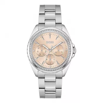 BOSS dámske hodinky 1502732 38 mm strieborná nehrdzavejúca oceľ mesh quartz