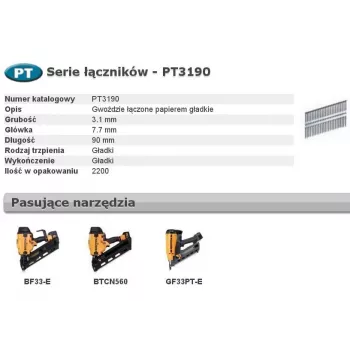 Bostitch PT 33° 90mm 2,2mm klince na rámovanie, balenie 2200 ks