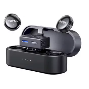 BOYA BOYALINK 3-02 bezdrôtový mikrofónový systém 2,4 GHz USB-C - čierny