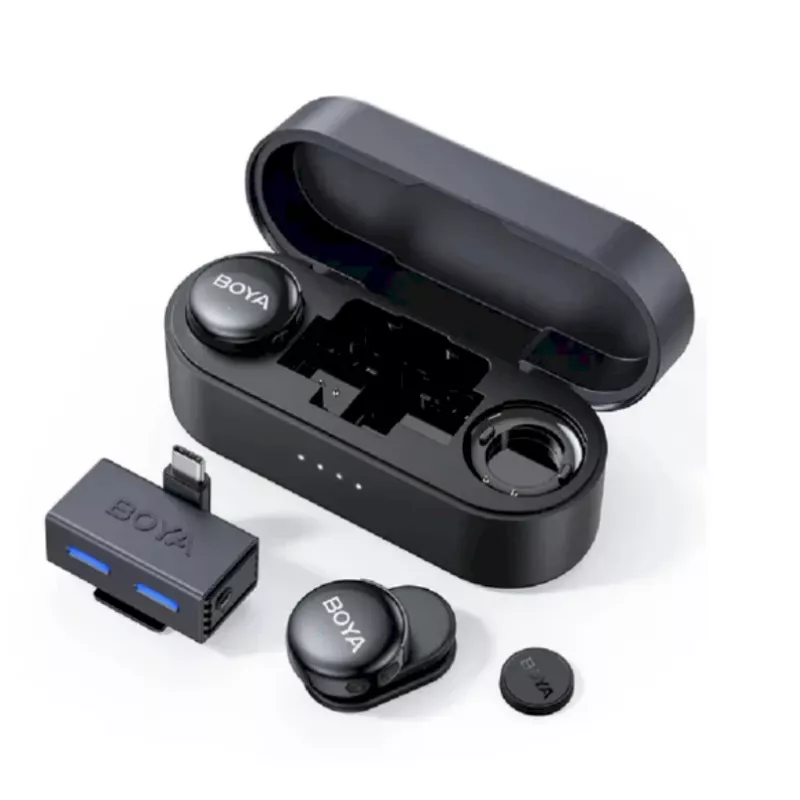 BOYA BOYALINK 3-02 bezdrôtový mikrofónový systém 2,4GHz USB-C - čierny