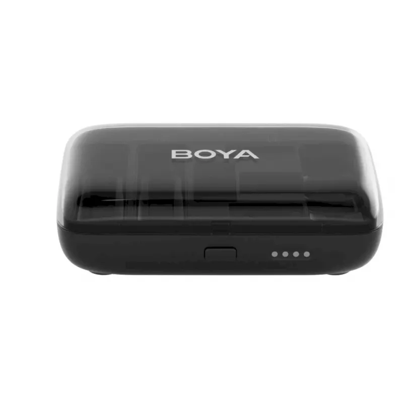 BOYA BOYALINK-TX bezdrôtový mikrofónový systém, 2,4 GHz, 1 prijímač a 2 vysielače, ultradlhá výdrž batérie, čierny