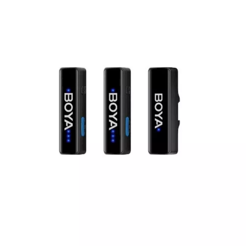 BOYA BOYALINK-TX bezdrôtový mikrofónový systém, 2,4 GHz, 1 prijímač a 2 vysielače, ultradlhá výdrž batérie, čierny
