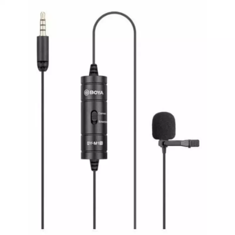 BOYA BY-M1S všesmerový lavalier mikrofón, 3,5-mm konektor, čierny