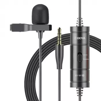 BOYA BY-M1S všesmerový lavalier mikrofón, 3,5-mm konektor, čierny