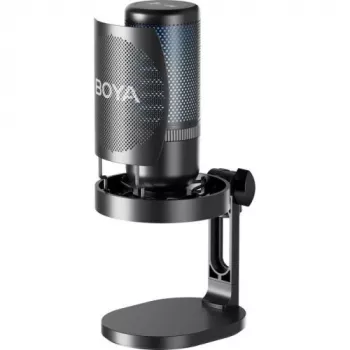 BOYA K3 káblový kondenzátorový mikrofón, omnidirekcionálny, potlačenie šumu, monitorovanie v reálnom čase, USB Type-C, čierny