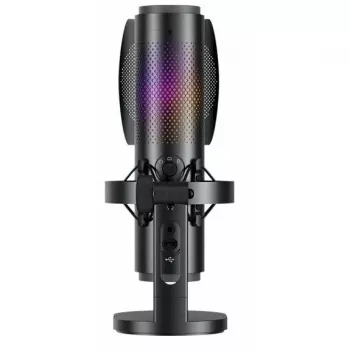 BOYA K9 káblový kondenzátorový mikrofón, omnidirekcionálny, potlačenie šumu, monitorovanie v reálnom čase, USB-A/USB-C, čierny