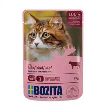 Bozita kúsky hovädzieho mäsa v želé mokré krmivo pre mačky 85 g