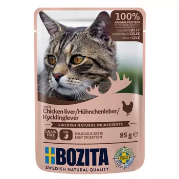Bozita kuracie pečienkové kúsky v želé mokré krmivo pre mačky 85g