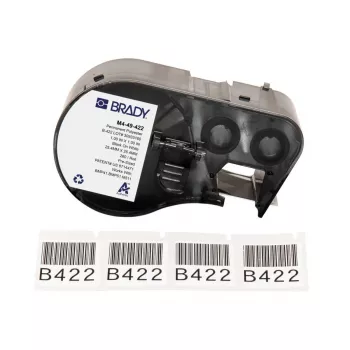 Brady M4-49-422 samolaminovacia vinylová etiketa rolka, 48,26 mm x 6,4 m, biela, pre BMP41/BMP51/BMP53/M511