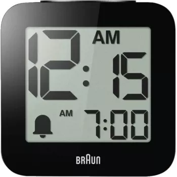 Braun BC 25 BP čierny kremenný budík s hlasovým oznámením (67711)