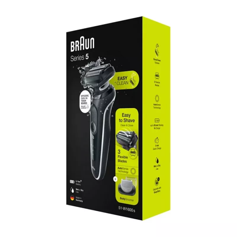Braun Series 5 51-W1600S elektrický holiaci strojček, čierny