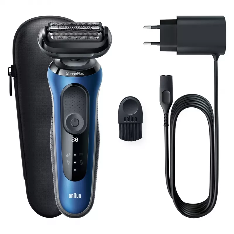 Braun Series 61 - B1000s elektrický holiaci strojček mokré & suché holenie modrý