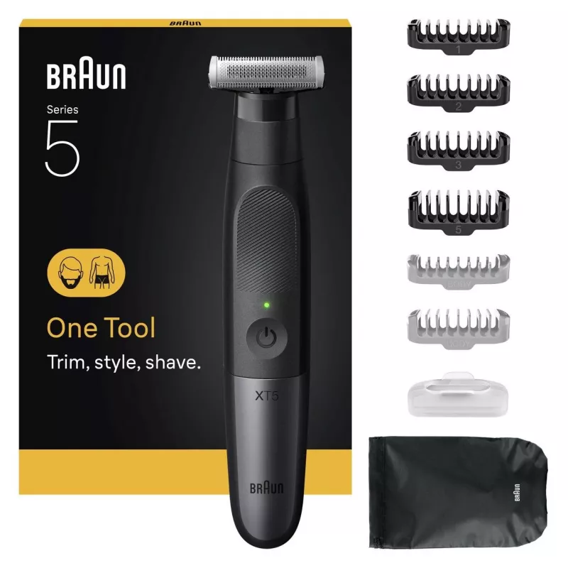 Braun Series X XT5200 hybridný zastrihávač a holiaci strojček čierny