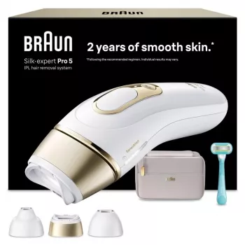 Braun Silk-expert 80851324 IPL epilátor svetlom Intense Pulsed Light (IPL) biela, žltá