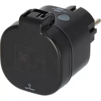 BRENNENSTUHL Connect WiFi smart zásuvka WA 3600 XS03 Outdoor, čierna, hlasové ovládanie, časovač, aplikácia