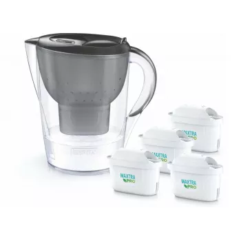 Brita Marella+ Filtračná kanvica s 4 Maxtra Pro Power kazetami, 2,4L, grafit