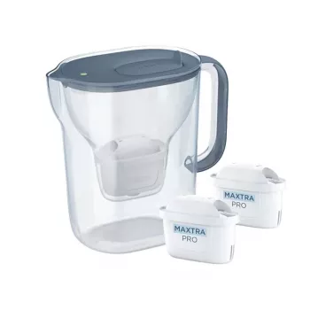 Brita Style Essential+ kanvica na vodu s filtrom s 2 MaxtraPro PP kazetami (2,4 l, tmavomodrá)