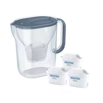 Brita Style Essential+ kanvica na vodu s filtrom s 3 MaxtraPro PP filtrami, tmavomodrá, 2,4 L